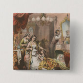 Cacaoglycerine van Hovey, circa 1860 Vierkante Button 5,1 Cm (Voorkant)