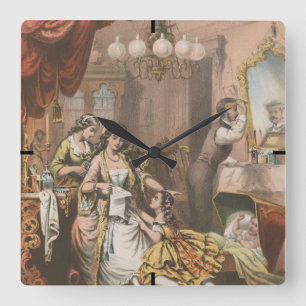 Cacaoglycerine van Hovey, circa 1860 Vierkante Klok