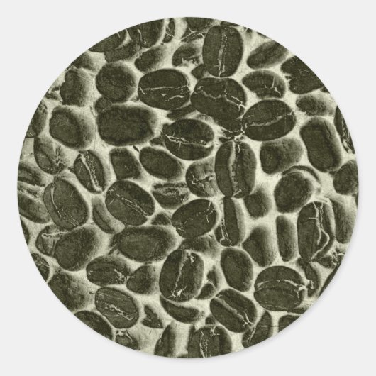 cacaokoffiebonen ronde sticker (Voorkant)