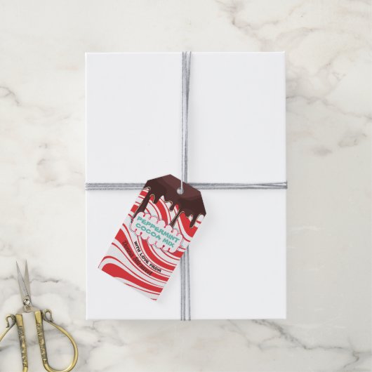 Cacaomix in een label met cadeau voor potten cadeaulabel (Met Touw)