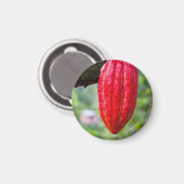 cacaopeul rood magneet (Voorkant / Achterkant)