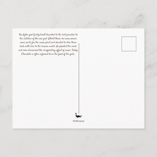 Cacaopod Briefkaart (Achterkant)