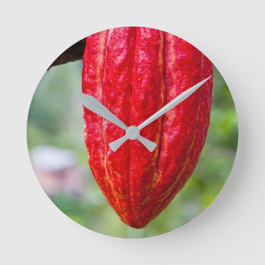 cacaopot rood ronde klok (Voorkant)