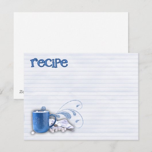 cacaoreceptkaart briefkaart (Voorkant / Achterkant)