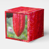 cacaovrucht rood bedankdoosjes (Voorkant Zijde)