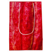 cacaovrucht rood medium cadeauzakje (Achterkant)