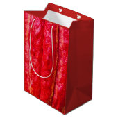 cacaovrucht rood medium cadeauzakje (Achterkant Gekanteld)