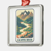 Cacapon River West Virginia kleuren Metalen Ornament (Links)
