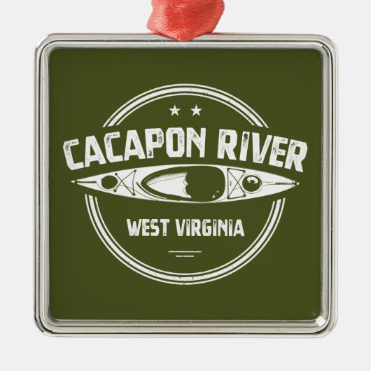 Cacapon River, West Virginia Metalen Ornament (Voorkant)
