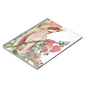 Cacatúa rosa,sobre manto de flores notitieboek (Linkerzijde)