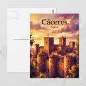 Cáceres Spanje Briefkaart (Voorkant / Achterkant)