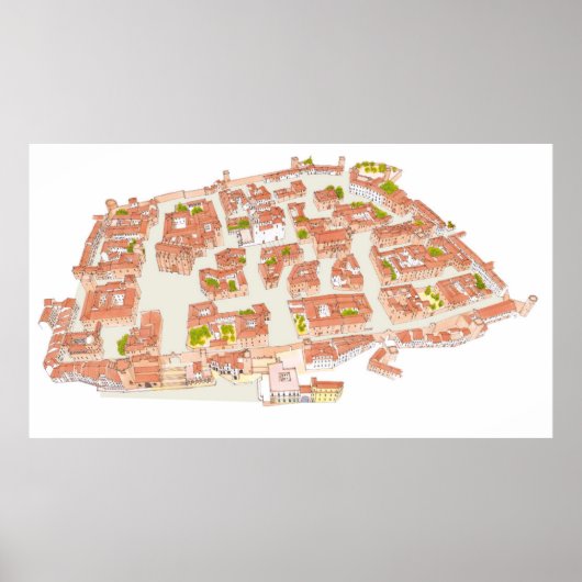 Caceres Spanje Medieval stad Poster (Voorkant)