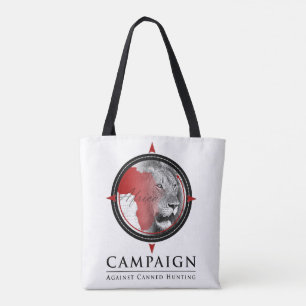 CACH en niet uw trofee; dubbelzijdige canvas tas