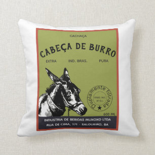 Cachaça Donkey Head-label Kussen