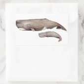 Cachalote, madre y cría rechthoekige sticker (Tas)