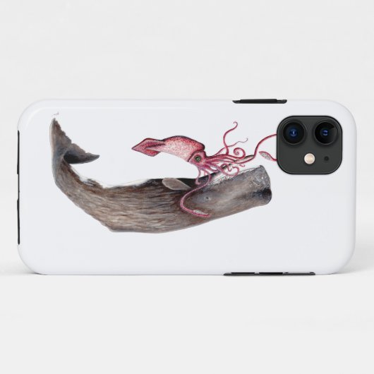 Cachalote y calamar Case-Mate iPhone case (Achterkant (horizontaal))