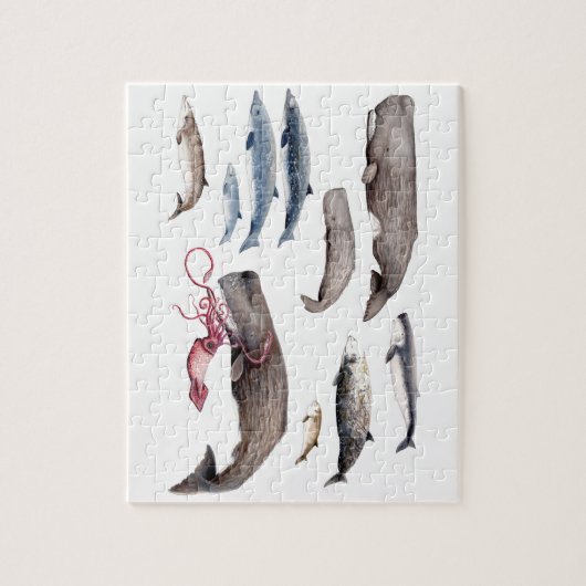 Cachalote y zifios: Ballenas de las profundidades Legpuzzel (Verticaal)