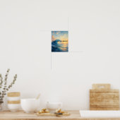 Cache Another Breath Oceaan Zonsopgang Mindfulness Poster (Keuken)