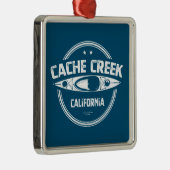 Cache Creek California Kayaking Metalen Ornament (Rechts)