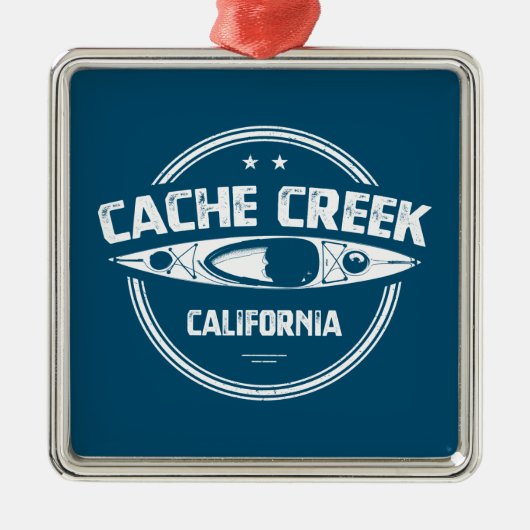 Cache Creek California Kayaking Metalen Ornament (Voorkant)