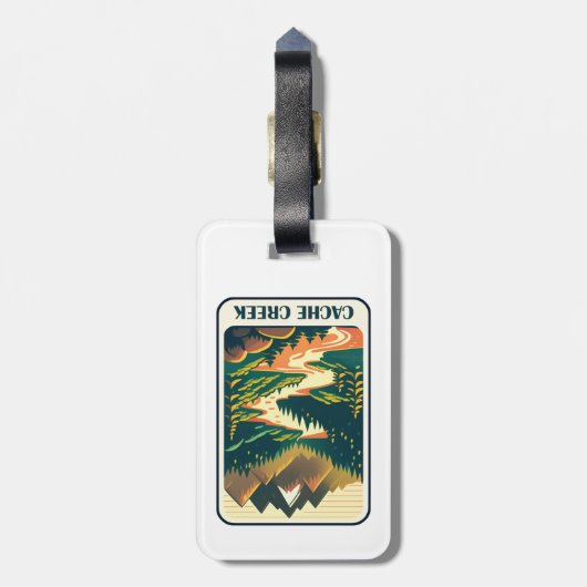 Cache Creek California kleuren Bagagelabel (Achterkant verticaal)