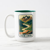 Cache Creek California kleuren Tweekleurige Koffiemok (Links)