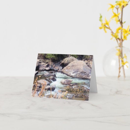 Cache de Poudre Wild River Colorado Kaart (Gele Bloem)