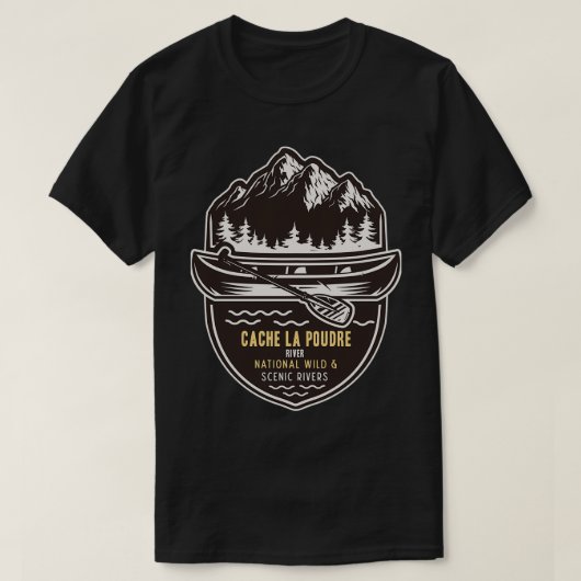 Cache La Poudre National Wild and Schilderachtig R T-shirt (Design voorkant)