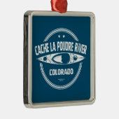 Cache la Poudre River Colorado Kayaking Metalen Ornament (Rechts)