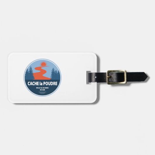 Cache la Poudre Wild and Schilderachtig River Bagagelabel (Voorkant horizontaal)