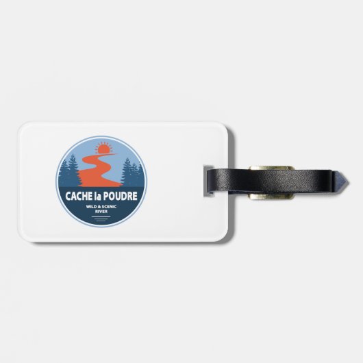 Cache la Poudre Wild and Schilderachtig River Bagagelabel (Achterkant horizontaal)