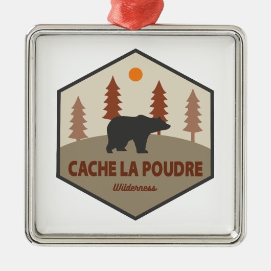 Cache La Poudre Wilderness Colorado Beer Metalen Ornament (Voorkant)