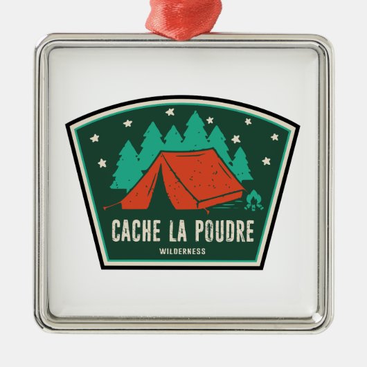 Cache La Poudre Wilderness Colorado Camping Metalen Ornament (Voorkant)