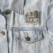 Cacheville res, Madison mill Vierkante Button 5,1 Cm (In situ)