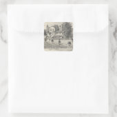 Cacheville res, Madison mill Vierkante Sticker (Tas)