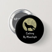 Caching by Moonlight Geocaching Swag Pin Ronde Button 5,7 Cm (Voorkant /achterkant)