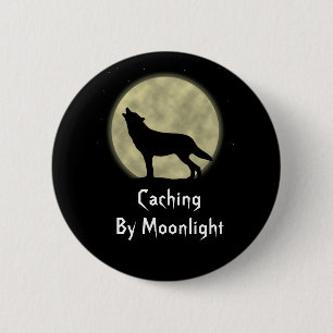 Caching by Moonlight Geocaching Swag Pin Ronde Button 5,7 Cm