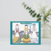 Cachita of the Canarische Eilanden Paper Doll Brie Briefkaart (Staand voorkant)