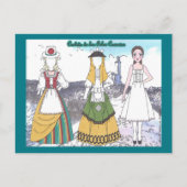 Cachita of the Canarische Eilanden Paper Doll Brie Briefkaart (Voorkant)