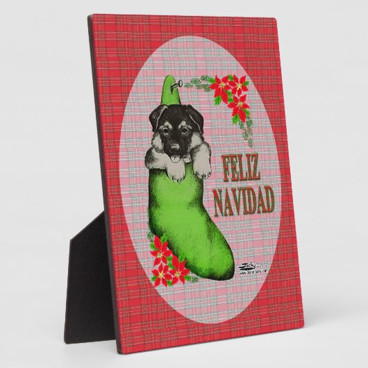 Cachorrito Feliz Navidad Fotoplaat (Zijkant)