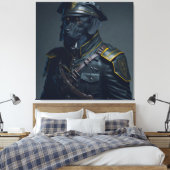 CACHORRO COM UNIFORME MILITAR CANVAS AFDRUK (Insitu (Slaapkamer))