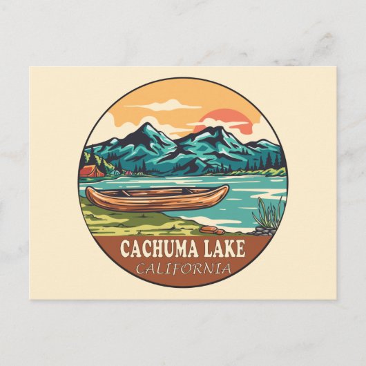 Cachuma Lake California Boating Vist Emblem Briefkaart (Voorkant)