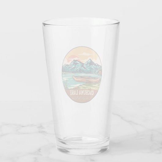 Cachuma Lake California Boating Vist Emblem Glas (Achterkant)