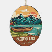 Cachuma Lake California Boating Vist Emblem Keramisch Ornament (Rechts)