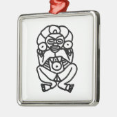 Cacique Taino Metalen Ornament (Links)