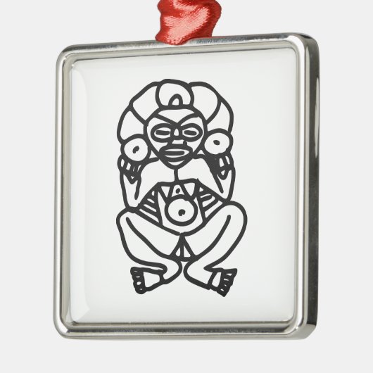 Cacique Taino Metalen Ornament (Links)