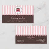 Cacke Decorator PINK BROWN Bakery CUTE Visitekaartje (Voorkant / Achterkant)
