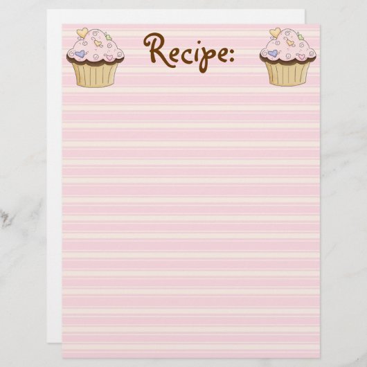 Cacke Recipe Paper (Voorkant / Achterkant)