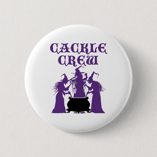 Cackle Crew Medieval Halloween Witch Witch Ronde Button 5,7 Cm (Voorkant)