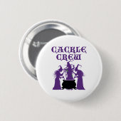 Cackle Crew Medieval Halloween Witch Witch Ronde Button 5,7 Cm (Voorkant /achterkant)